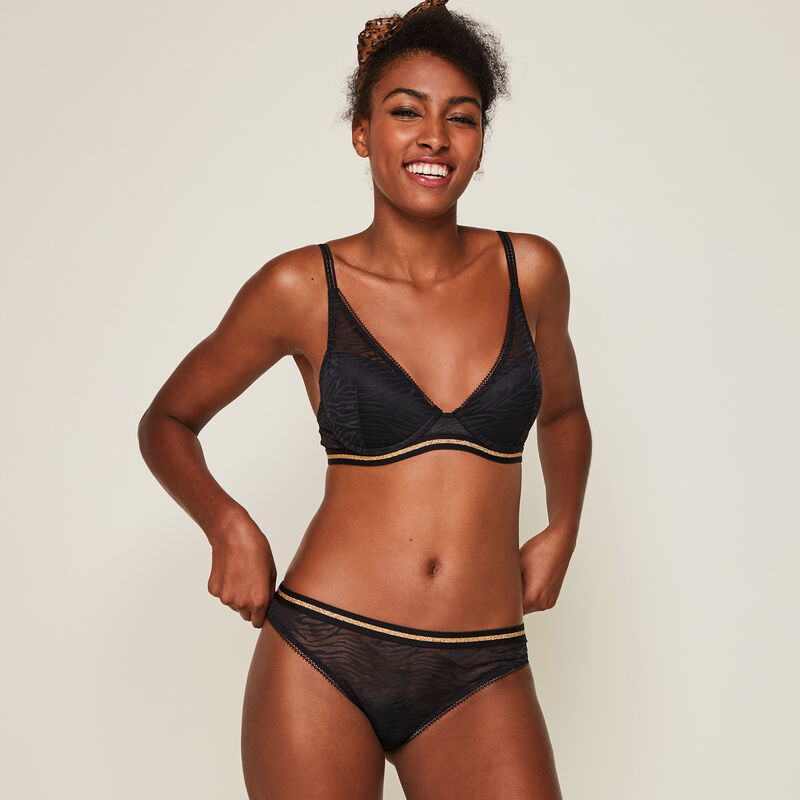Zebrimeshiz zebra effect push-up bra Zebrimeshiz zebra effect push-up bra;