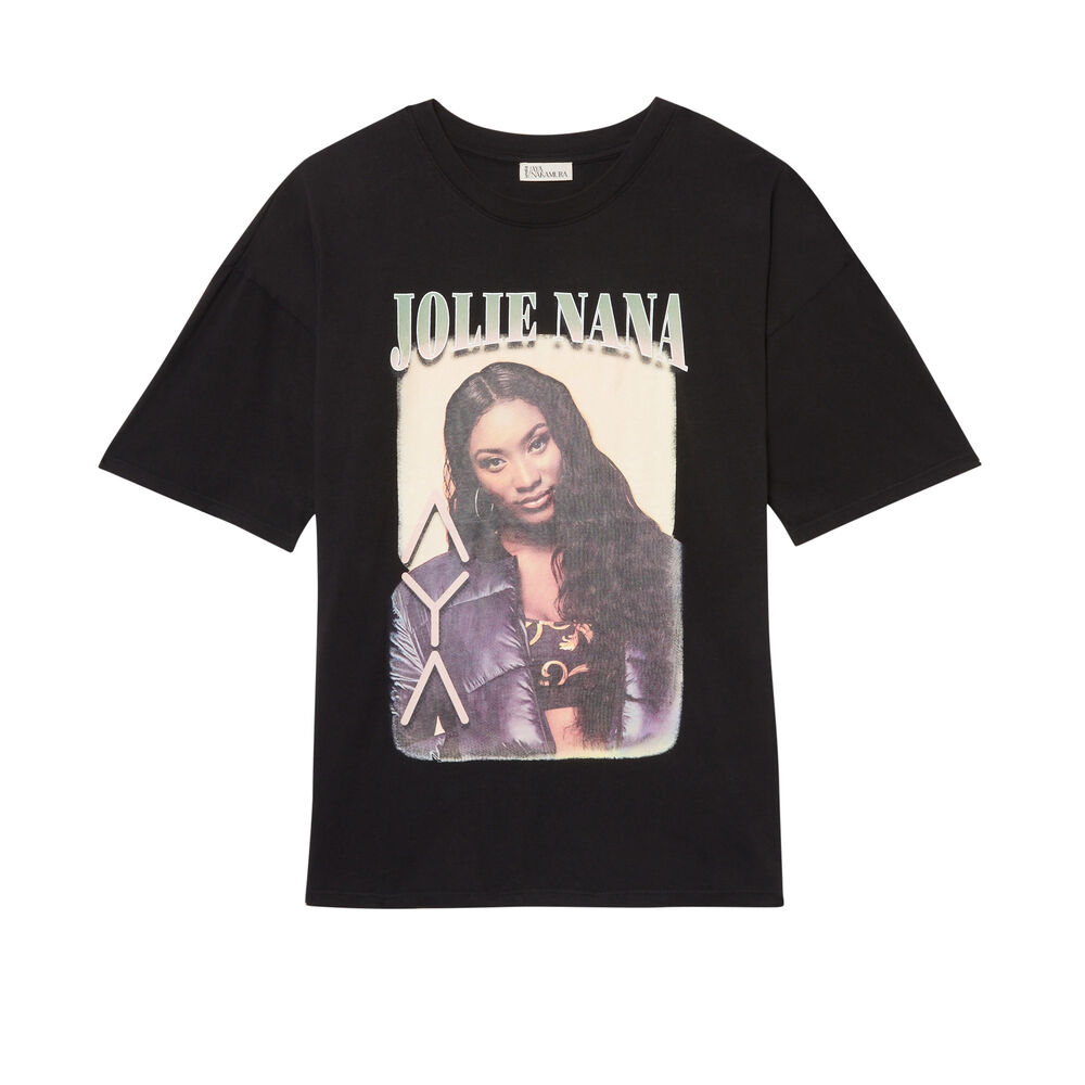 Aya x undiz oversize top - black black.