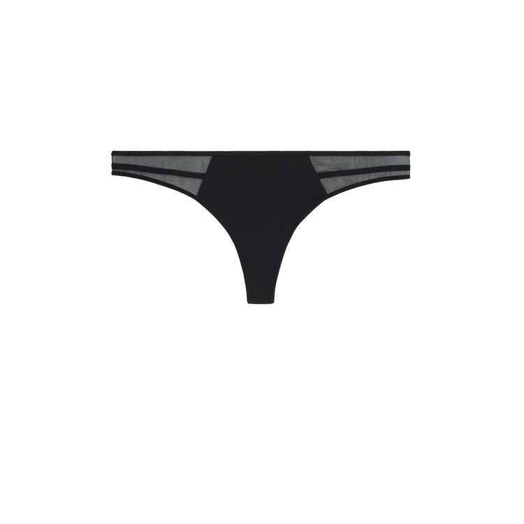 Superpartiz black tanga black.