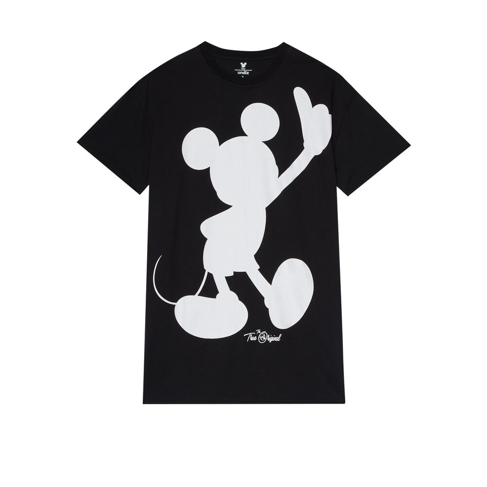 Tunic with mickey mouse print - black black.