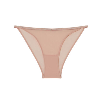transparent mesh bikini - pale pink;