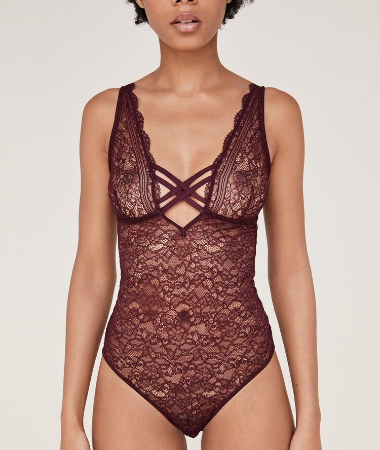 Everydayiz bordeauz bodysuit red.