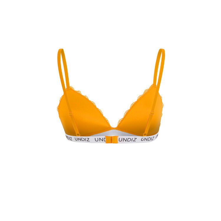 Secretiz laciz saffron triangle bra orange.