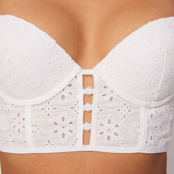 bustier with broderie anglaise;
