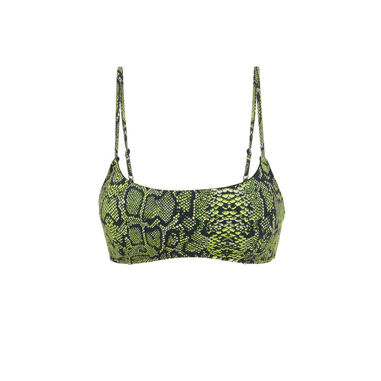 Swimsnakiz neon green bikini top green.