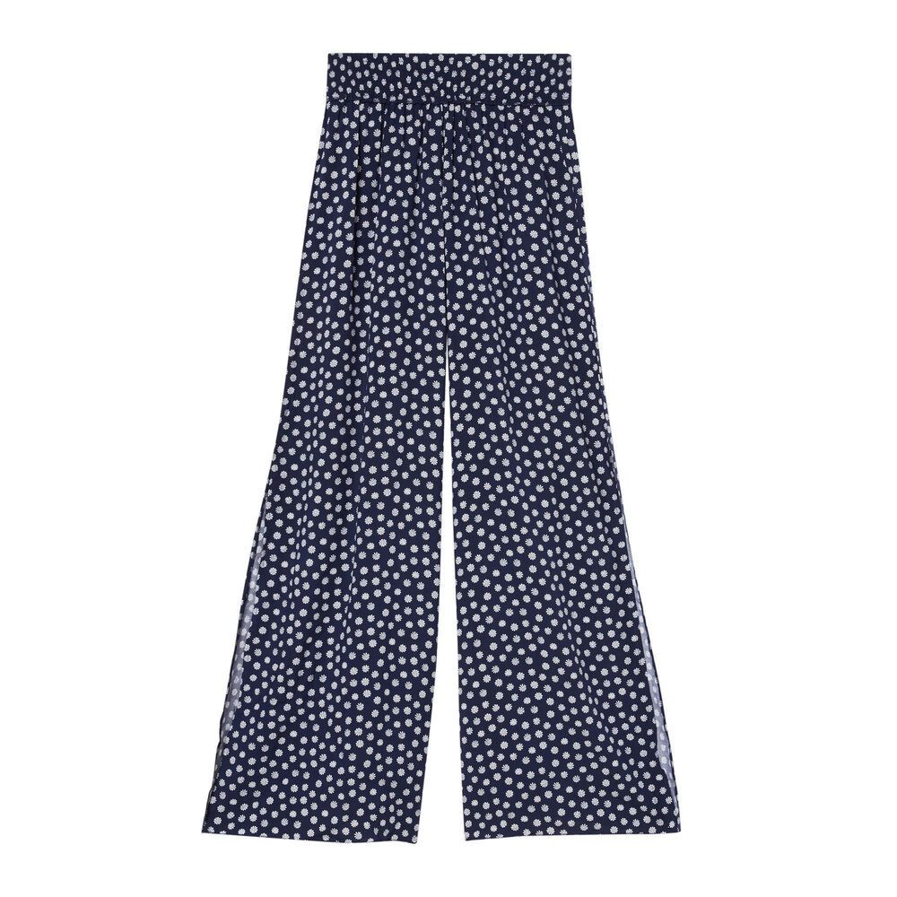 Daisy pattern trousers - blue blue.
