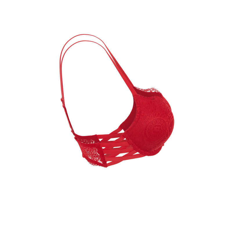 Sabriniz lace ultrapush-up bra red.