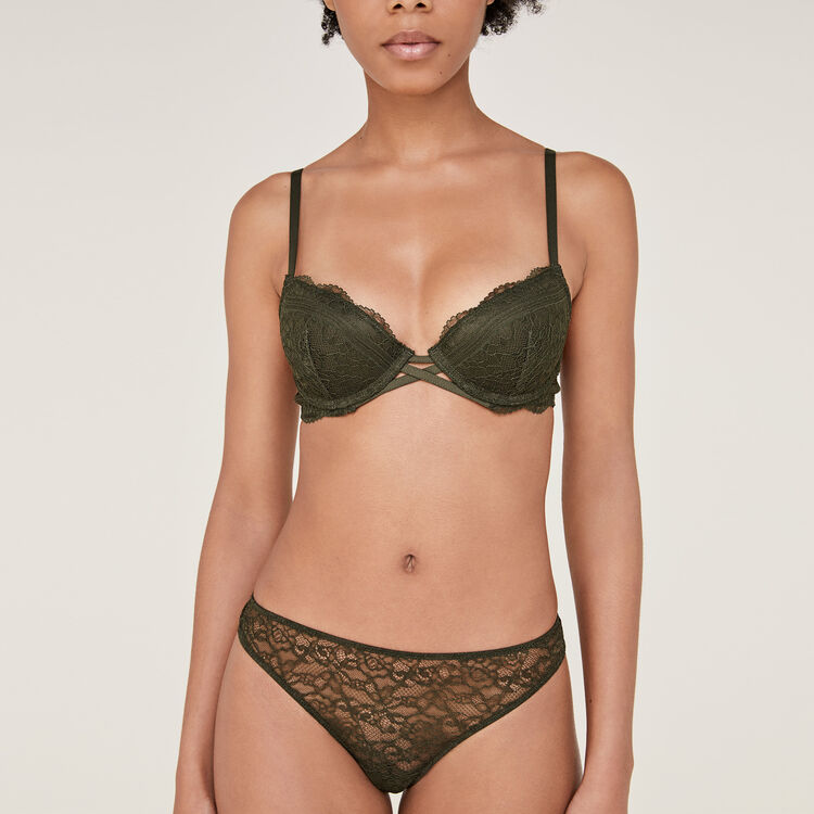 Everydayiz khaki push-up bra green.