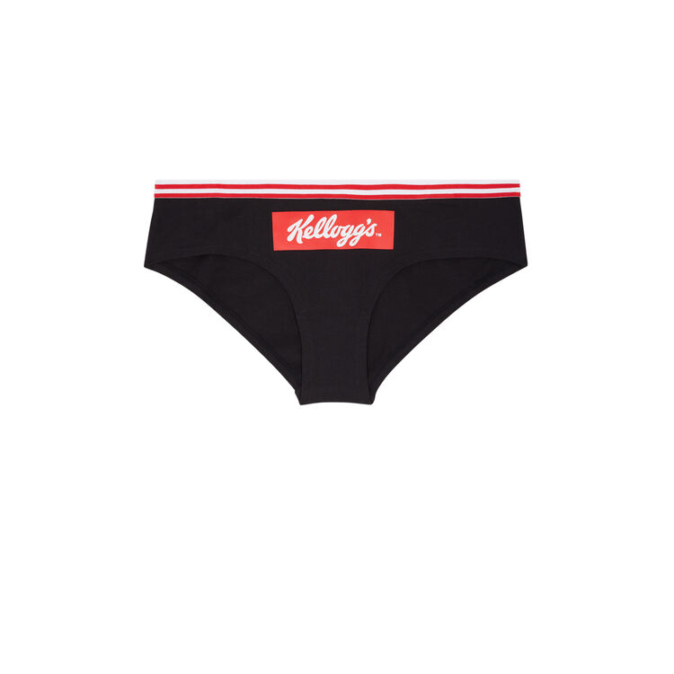 Kellogg's branded cotton ladypants black.