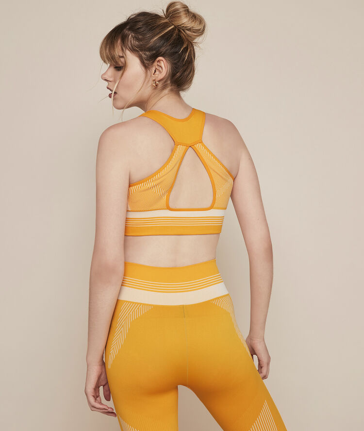 Seamblockiz seamless sports bra saffron.