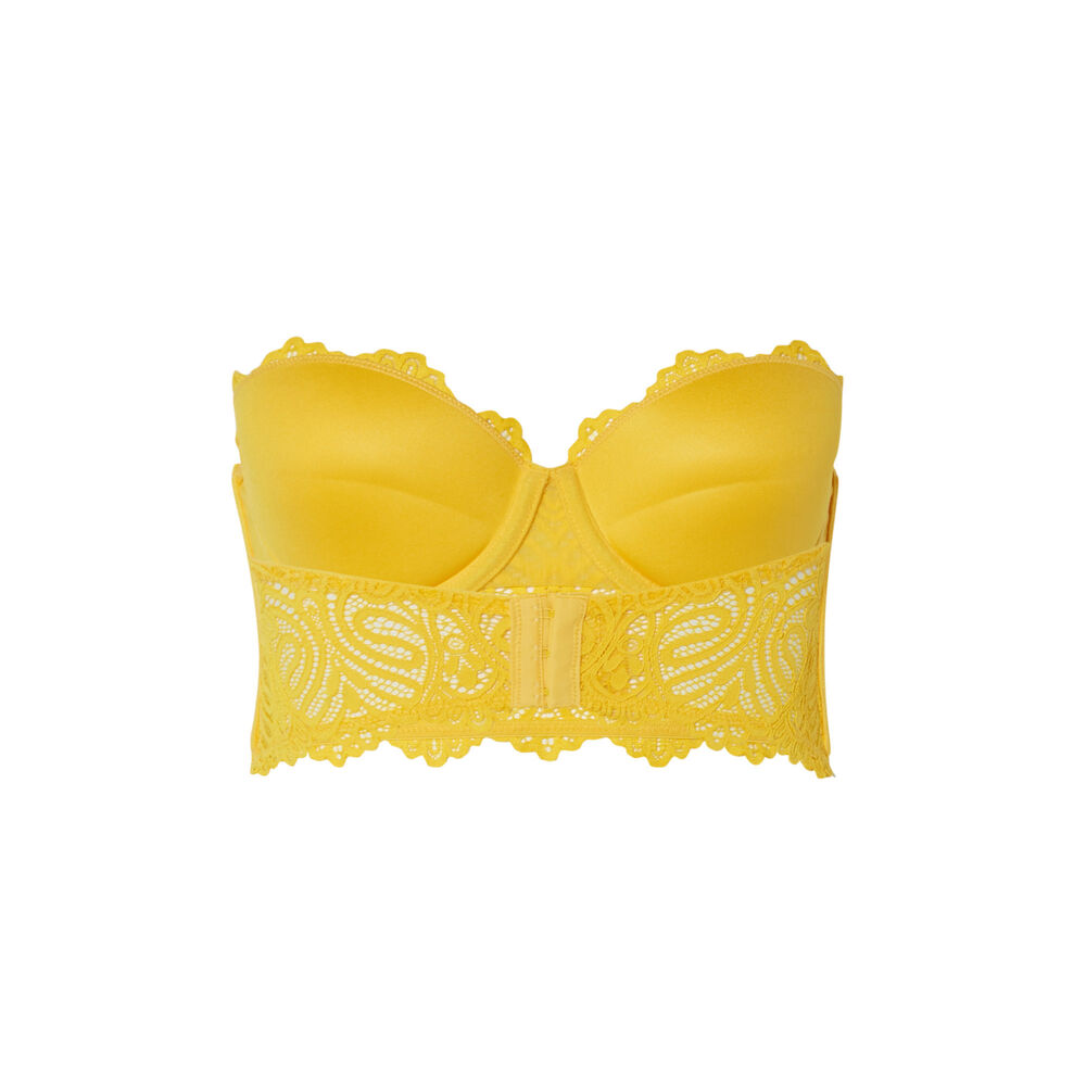 Bustier push-up bra - yellow yellow.