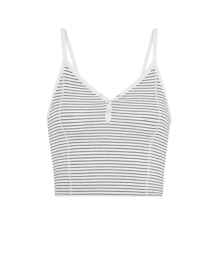 Crop top z zapięciem na zatrzaski petitrayiz czarny.