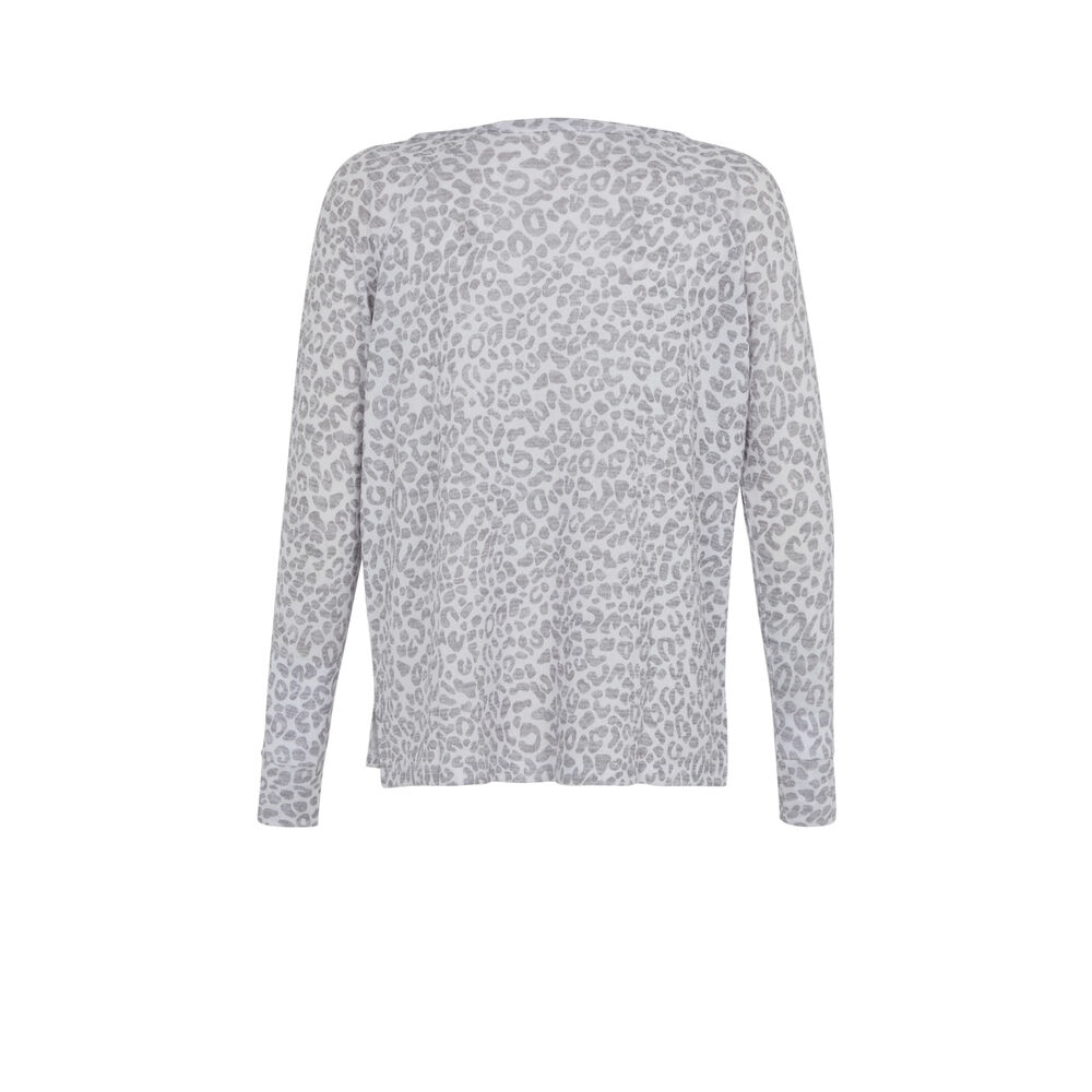 Leopard print top - white white.