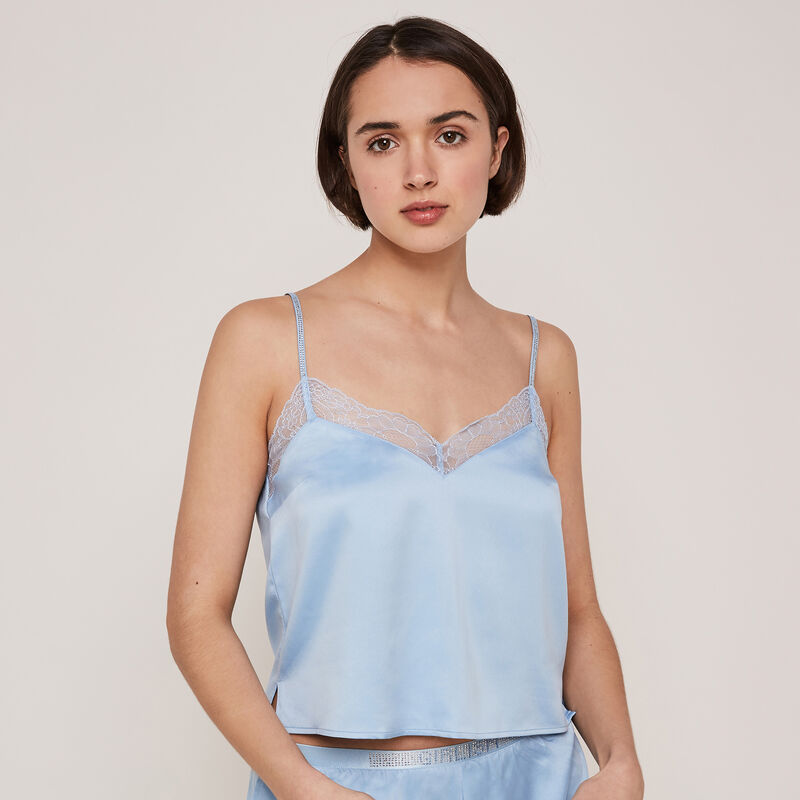 Blingbabiz top with thin satin straps Blingbabiz top with thin satin straps;