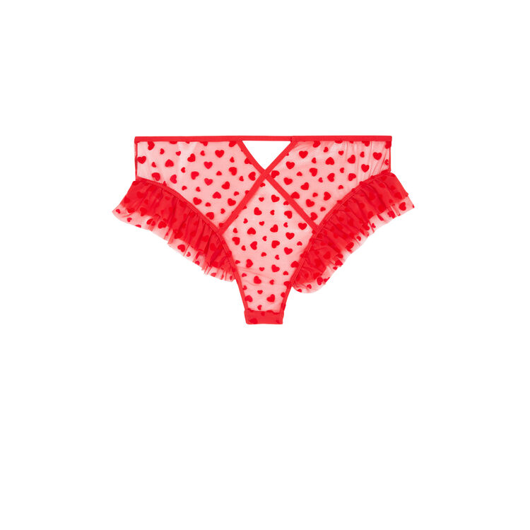 High-cut and high-waisted red panty High-cut and high-waisted red panty;