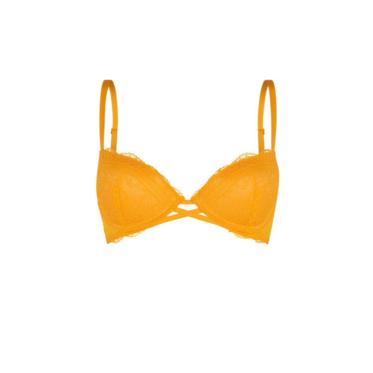 Biustonosz push-up szafranowy everydayiz orange.