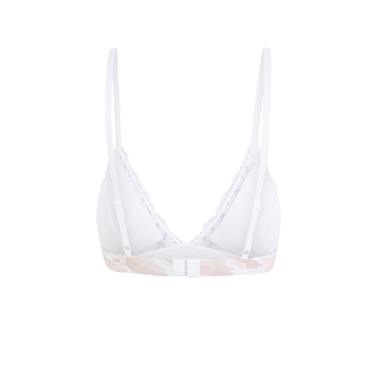 Coloramadiz lace triangle bra with camouflage detail white.