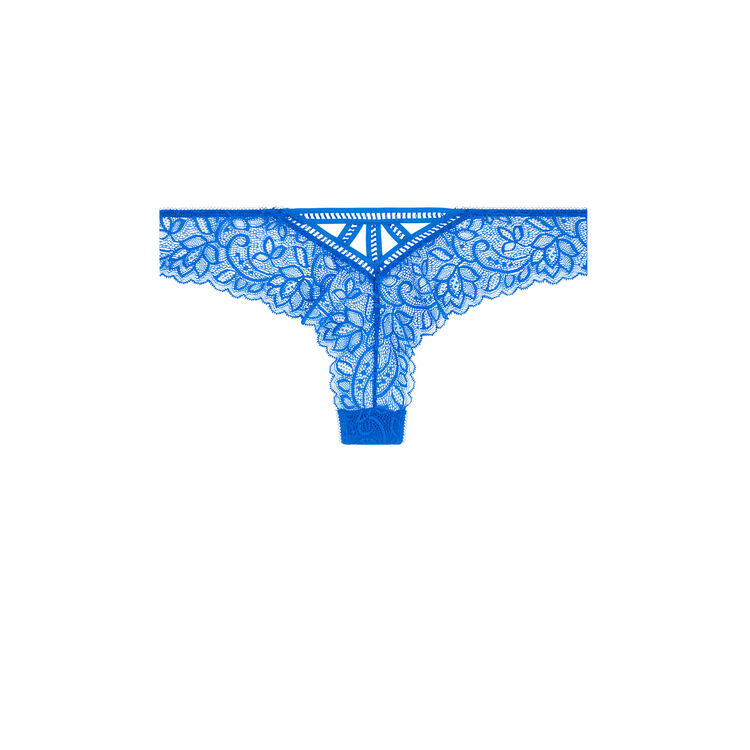 Sayiz lace tanga briefs royal blue.