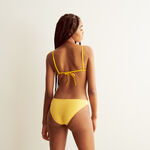 dół bikini w kratkę vichy — kolor żółty