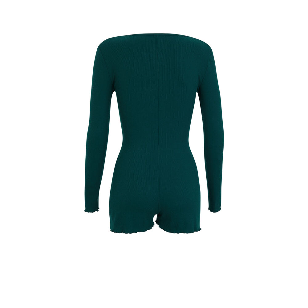 Long-sleeved playsuit - green green.