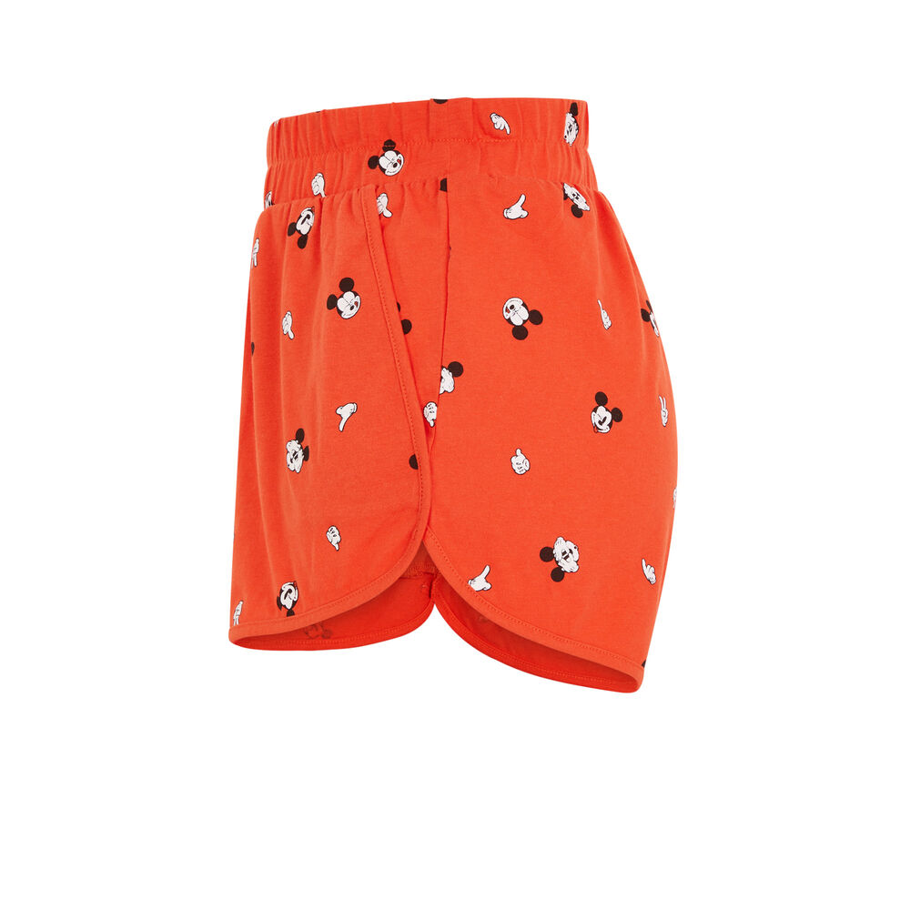Mickey print shorts - orange orange.