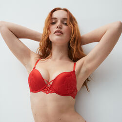 ultra push-up lace bra with ties
