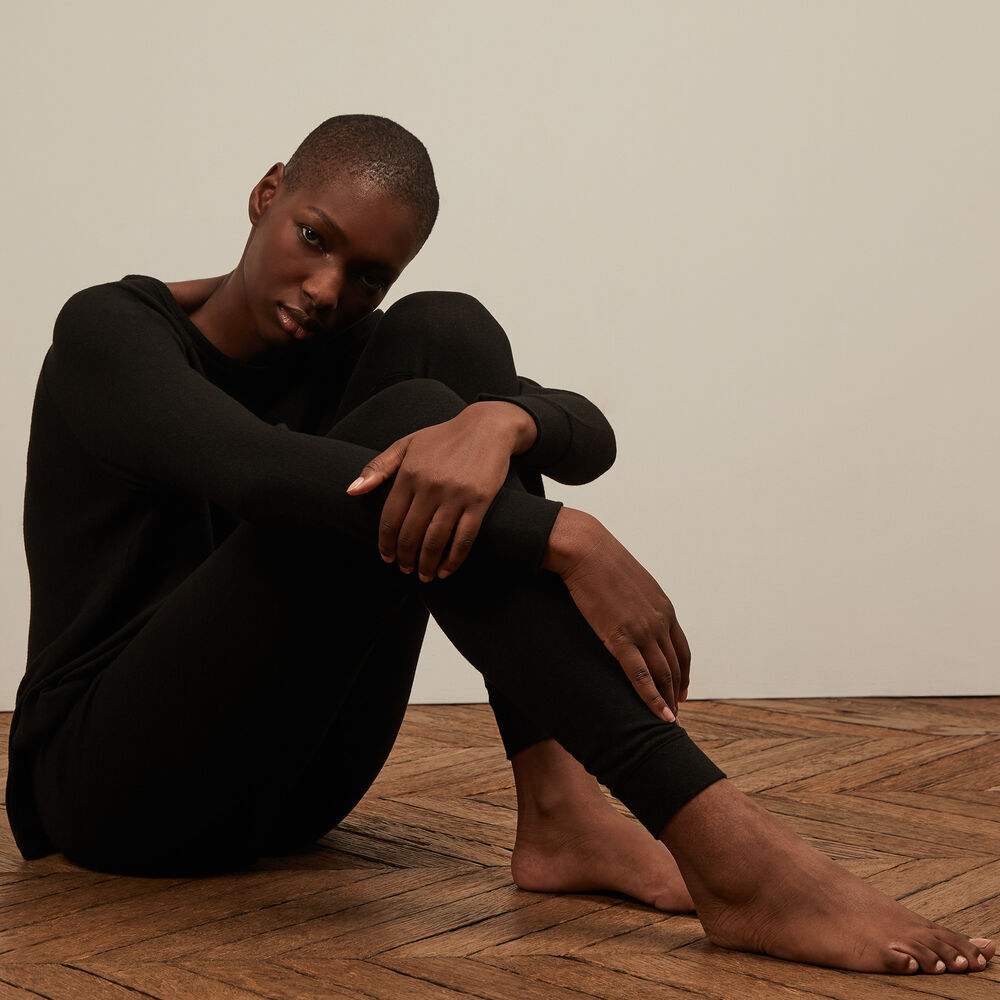 Long-sleeved top - black black.