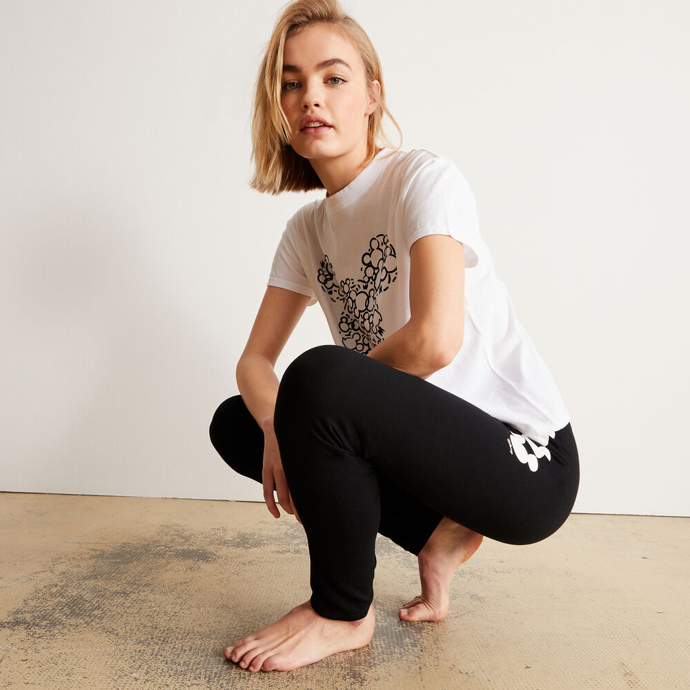 Leggings with mickey mouse print - black black.