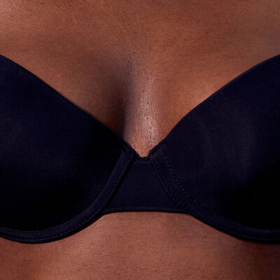 Microfibre padded bra - black;
