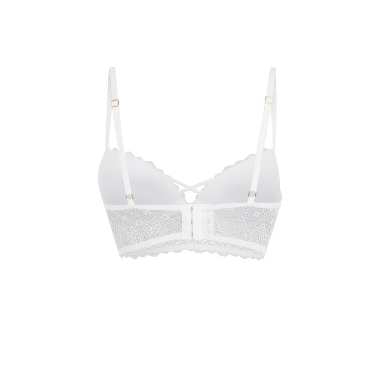 Horoscopiz off-white push-up bustier bra white.