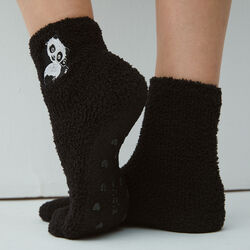 fluffy panda print socks