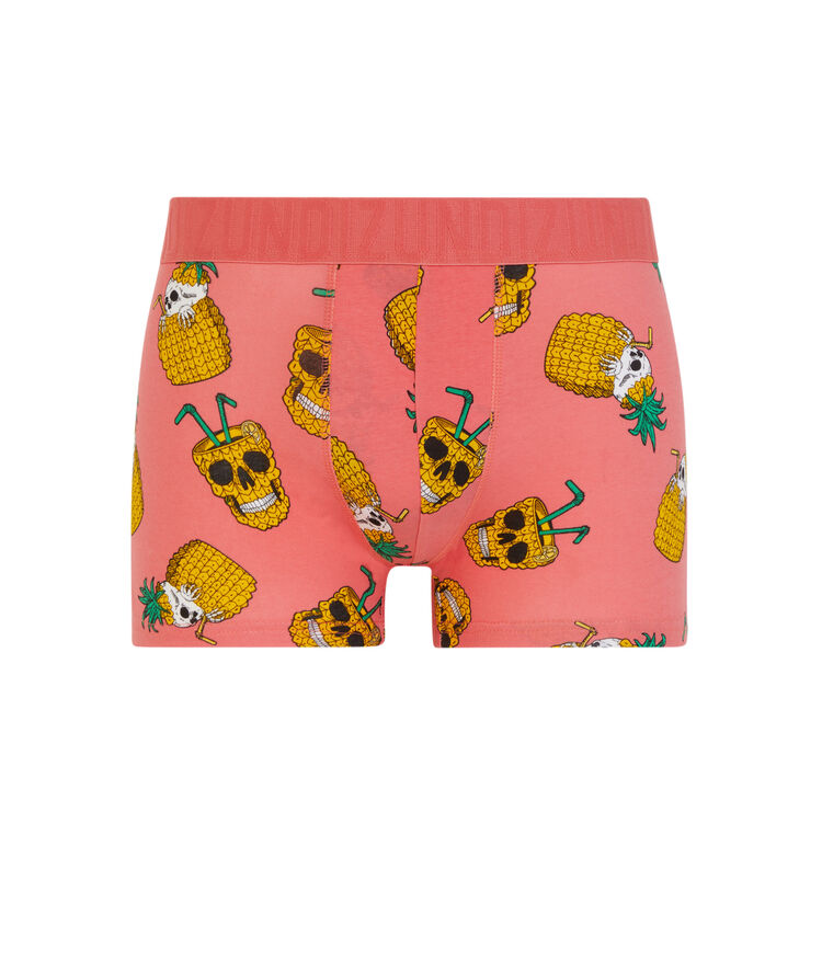 Cocktailiz cotton boxers with print pink.