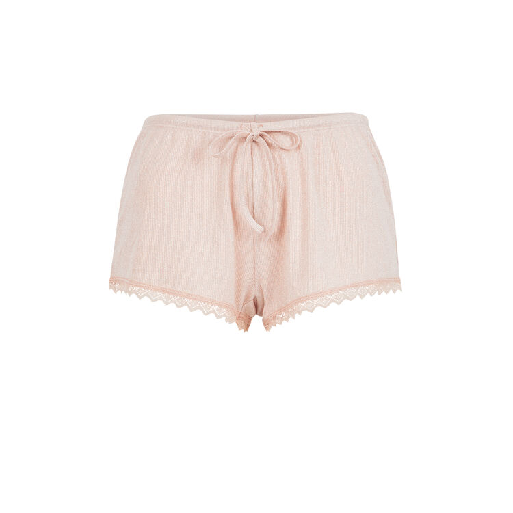 Shorts aus jersey mit glanzeffekt luximiz rosa.
