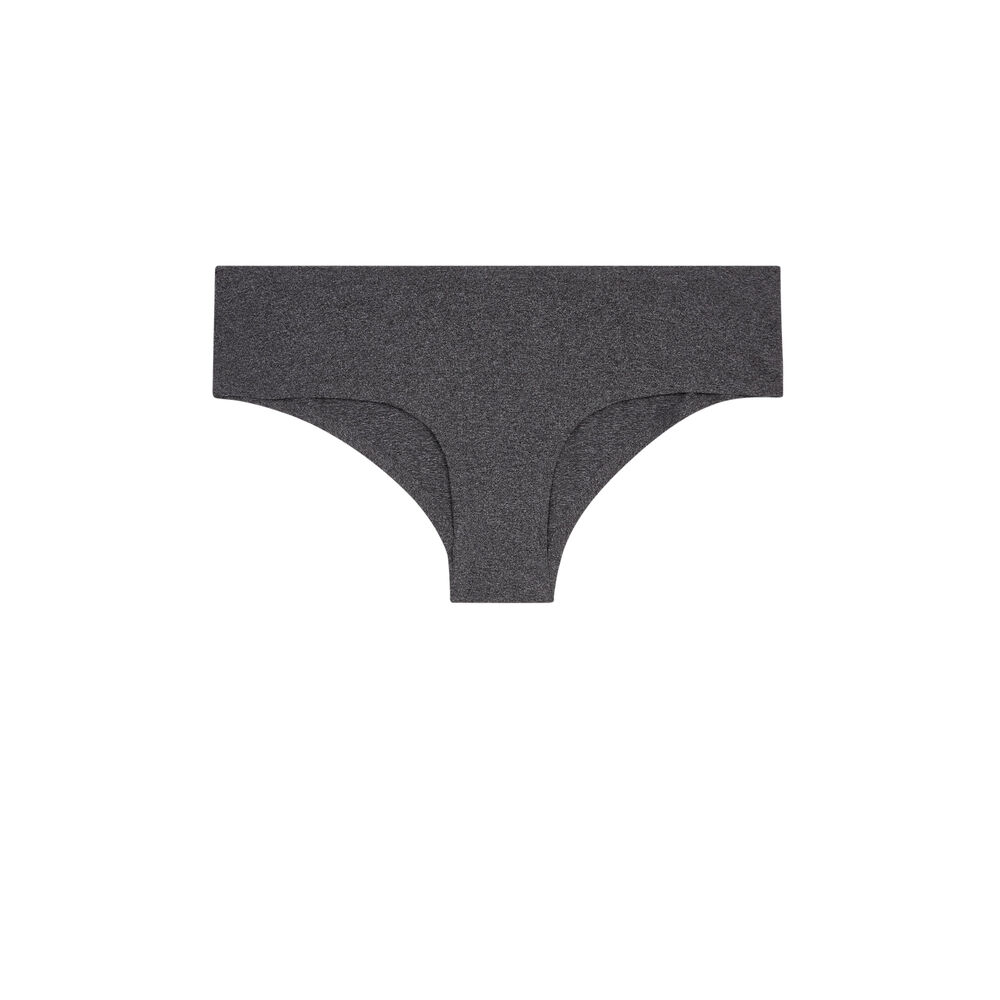 Plain microfibre shorty - flecked grey flecked grey.