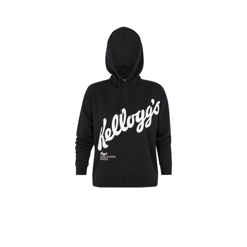 Kellogiz branded kellogg's hooded sweatshirt black.
