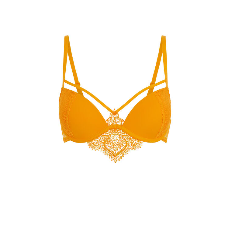 Tattoogirliz ochre push-up bra ochre.