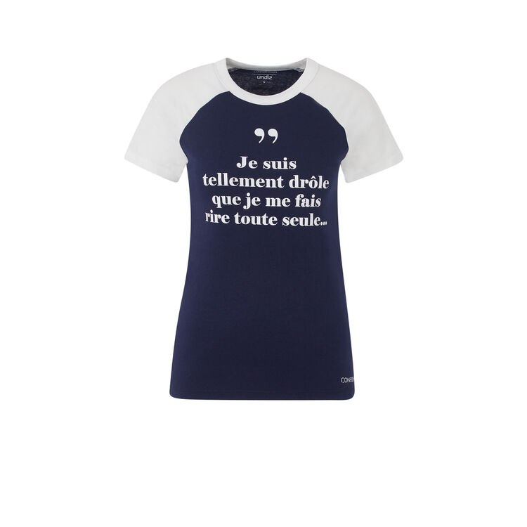 Les confidentielles indifferenciz collab top navy blue.
