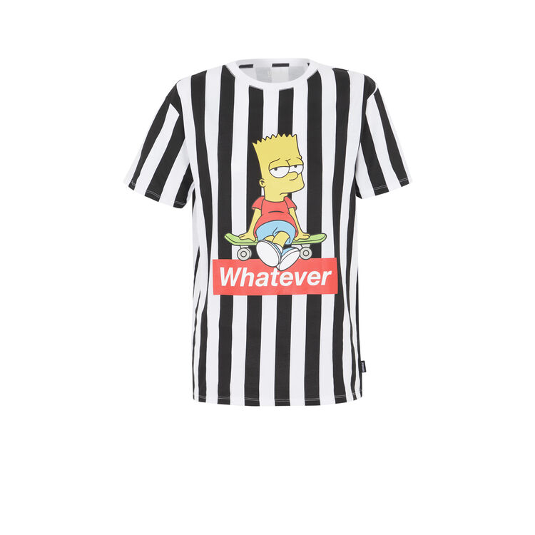 Bart print striped t-shirt black.