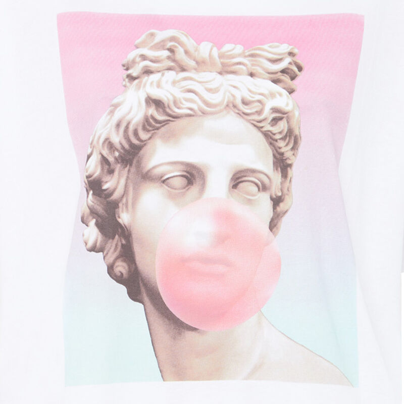 Statue print top - white Statue print top - white;