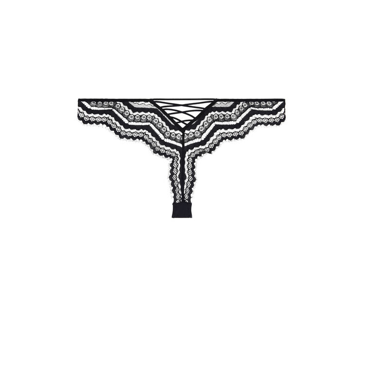 Pushwaviz micro/lace tanga black.