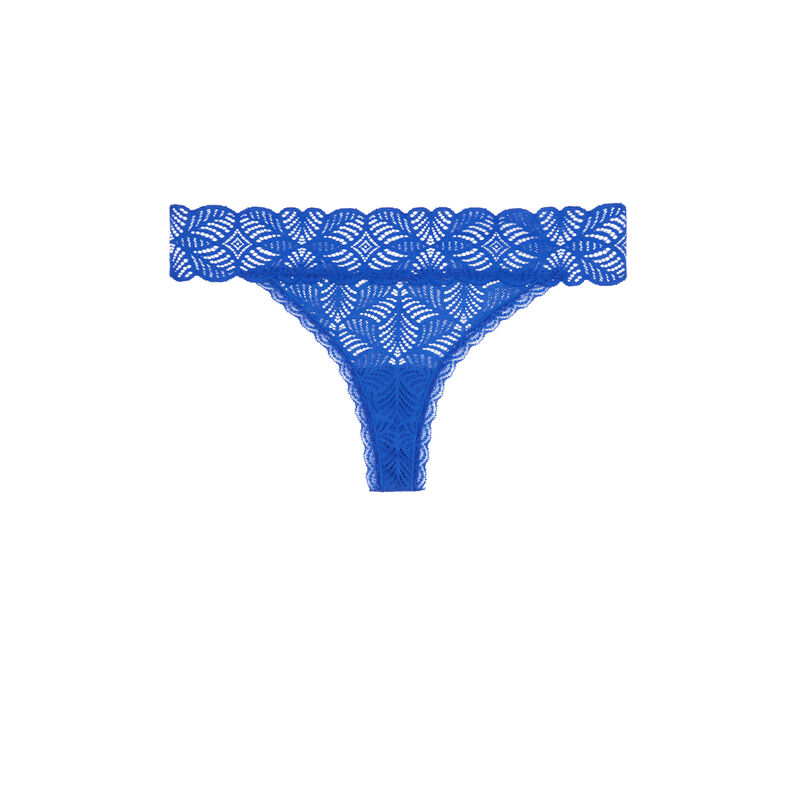 Lace thong - royal blue Lace thong - royal blue;