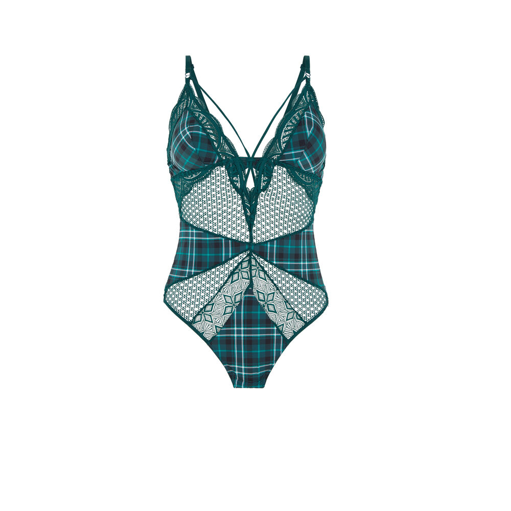 Mesh and lace body - green green.