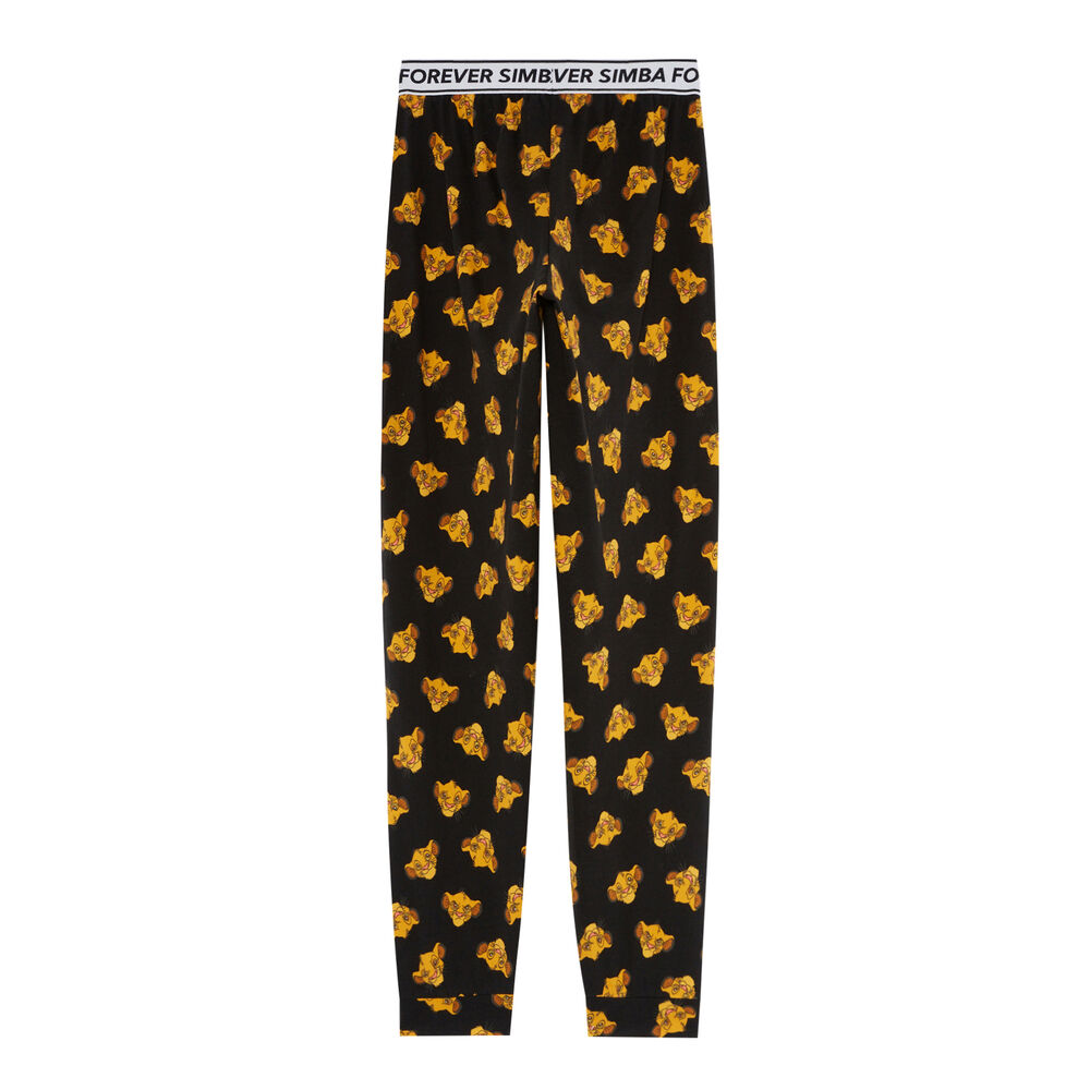 Trousers with simba print - black black.