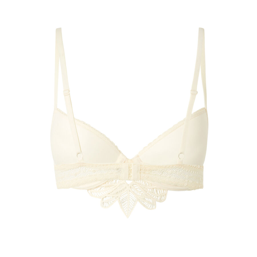 lace push-up bra - off-white;