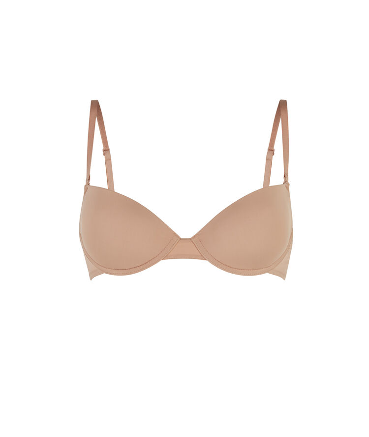 Micro padded flesh-coloured bra skin.