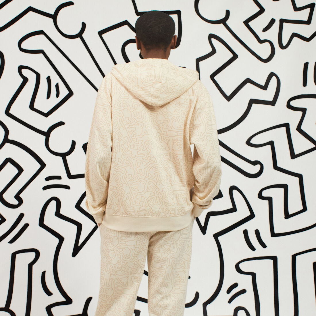 veste zippée à capuche Keith Haring;