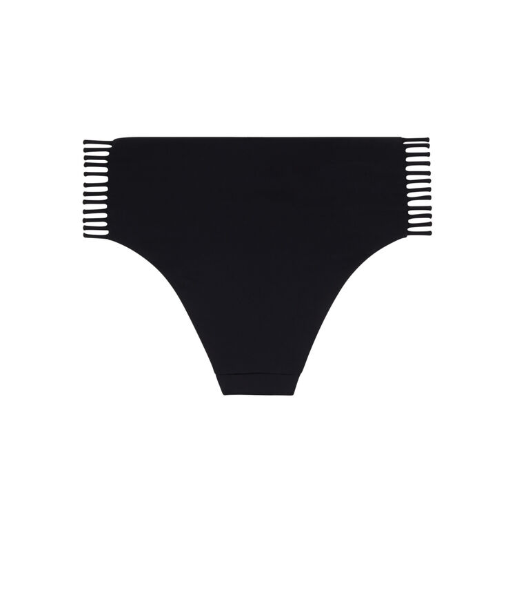 High-waisted bikini briefs - black black.