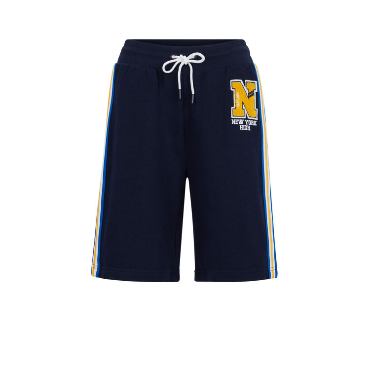 Rivervixiz long fleece shorts navy blue.