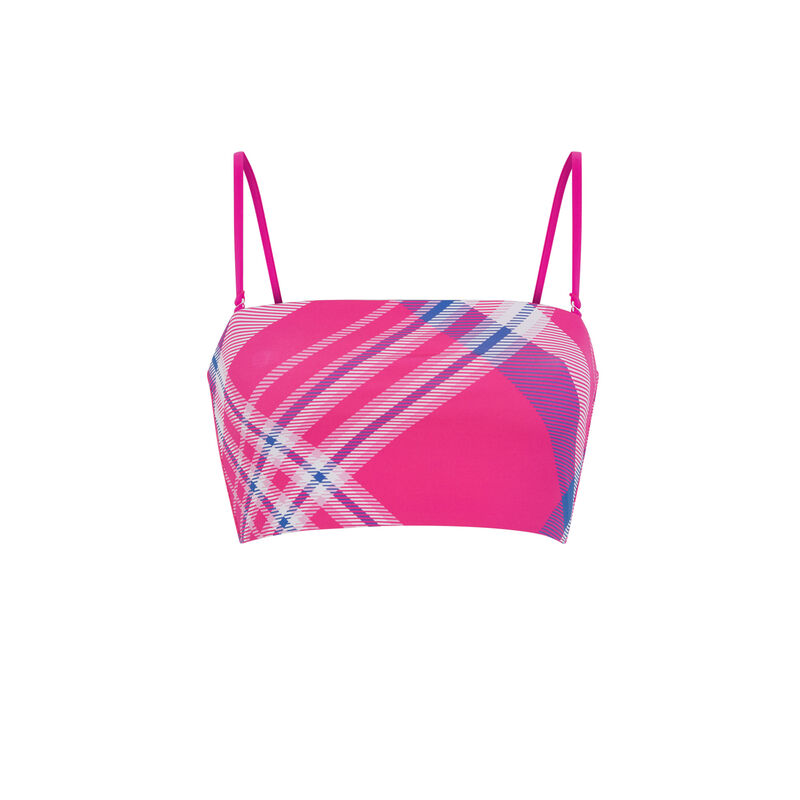 Pink bandeau reversible bikini top Pink bandeau reversible bikini top;