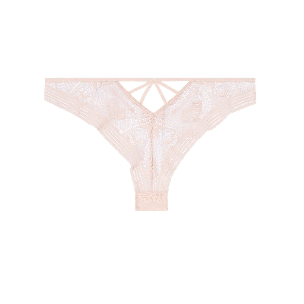 Tanga briefs with tie detail - nude pink pink.